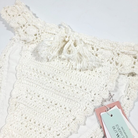 NWT PQ Swim Rainbow Romance Crochet Bikini Top & Lux Crochet Full Bottom Set - Picture 7 of 12